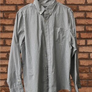 CHAPS Classic Black and White Checkered Men's Shirt